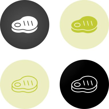 Biftek. Web simgeleri basit resimleme