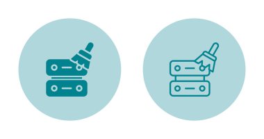 Fırçalı sunucu simgeleri, vektör illüstrasyonu 