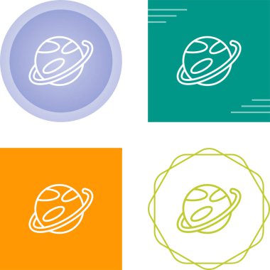 gezegen simgeleri ayarlandı, vektör illüstrasyonu 