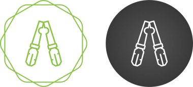 Kablo Crimper simgeleri seti, vektör illüstrasyonu basit tasarım