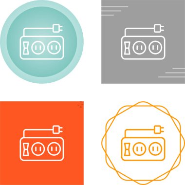 Dalgakıran hattı simgeleri ayarlandı. Güç Şeridi vektör grafikleri