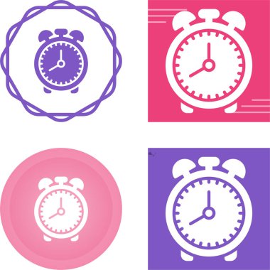 Alarm Saat simgeleri soyut arkaplanda izole edildi   