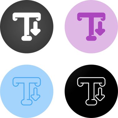 Metin girdi simgeleri koleksiyonu. Vektör, düz resim. 