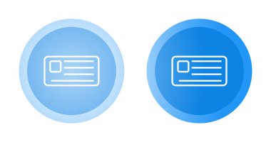 Kimlik kartı simgeleri ayarlandı, vektör illüstrasyonu