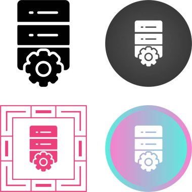 Sunucu Web simgesi vektör illüstrasyonu
