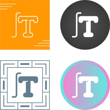 Beyaz arkaplanda izole edilmiş tipografi simgeleri, vektör illüstrasyonu    