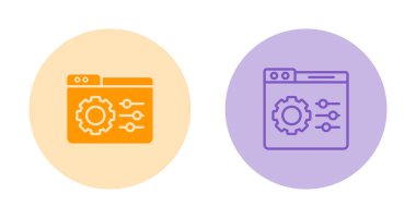 Beyaz arkaplanda izole edilmiş web sayfaları ve ayarlar, vektör illüstrasyonu   