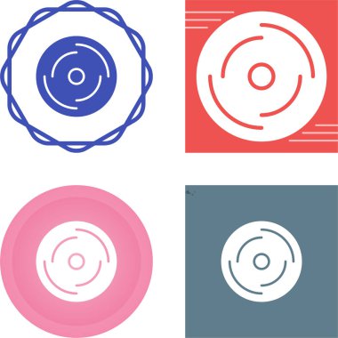 cd disk web simgesi vektör çizimi