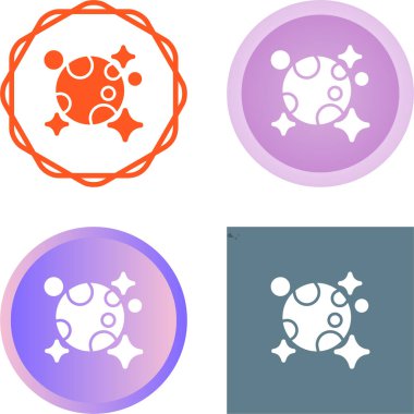 Ay ve yıldız simgeleri belirlendi, vektör illüstrasyonu