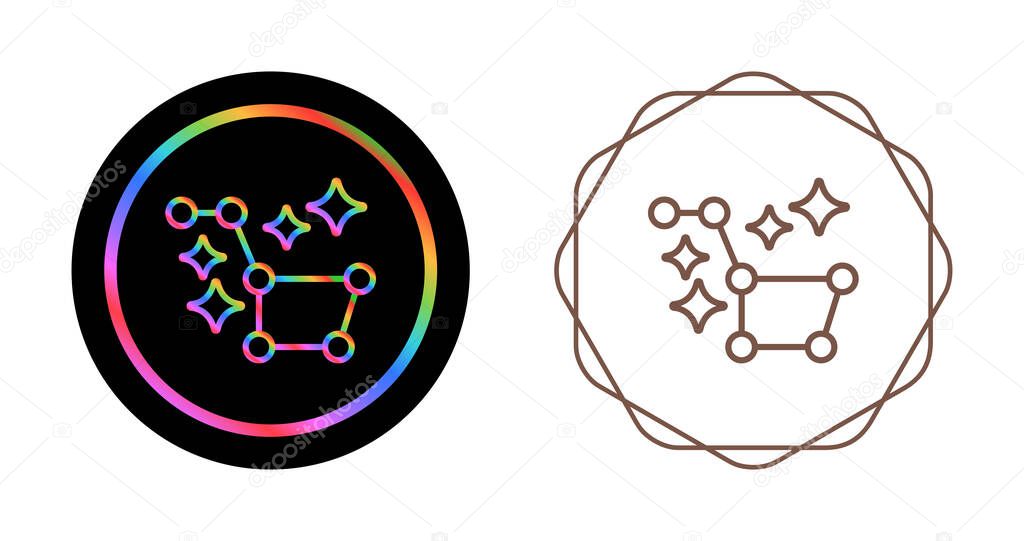 Vector illustration of the Constellation Ursa Major icon on white background