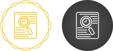 Tarihi belge araması için simgelerin vektör illüstrasyonu.