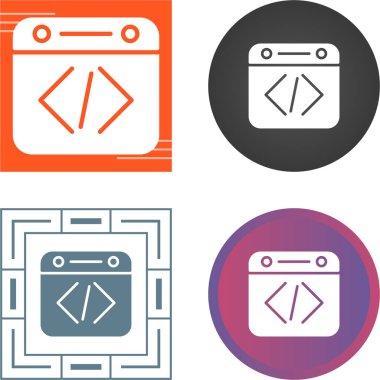 vector illustration of web coding icon