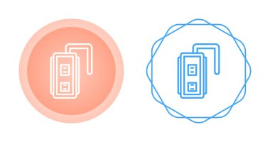 Elektrik soket vektör simgesi. Kablo ağ filtresi sembolü