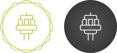 elektrik prizleri simgeleri seti, basit illüstrasyon