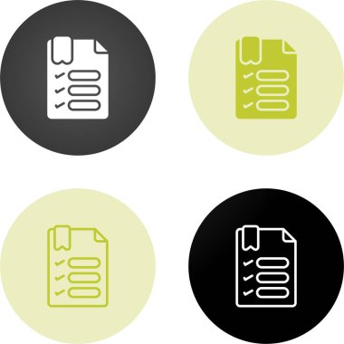 Beyaz Arkaplanda Modern Kontrol Listesi Simgesi, Basit Vektör Tasarımı 