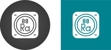 radyum kimyasal element simgeleri web basit illüstrasyon