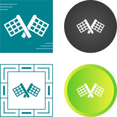 Yarış bayrakları simge işareti çizimi 