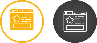 Satır tarayıcı pencerelerini yıldız simgeleriyle ayarla. vektör illüstrasyonu     