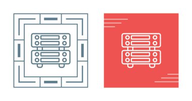 data sunucusu web simgesi vektör illüstrasyonu