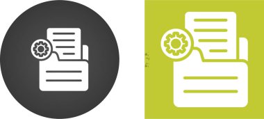 belge ayarlama web simgesi vektör çizimi