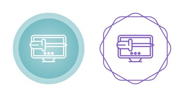 Beyaz ve siyah arkaplanda bilgisayar monitörü ve tornavida simgeleri 