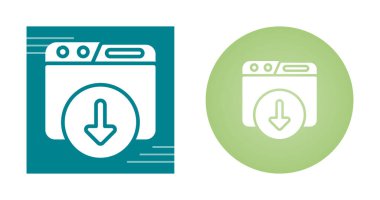 Satır indirme ok ikonu vektör resimlemesini ayarla