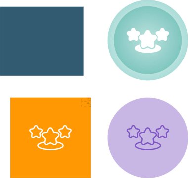 yıldız simgeleri ayarlandı, vektör illüstrasyonu 