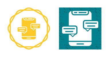 İleti simgeleri ayarlandı, vektör illüstrasyonu