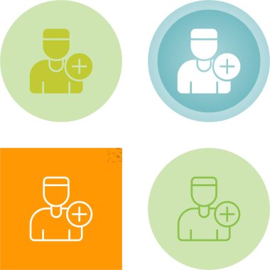 İnsan avatar simgeleri seti, vektör illüstrasyonu basit tasarım