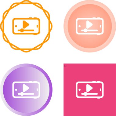 çalma simgelerine sahip cep telefonu beyaz arkaplanda izole edildi.