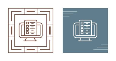 çevrimiçi Kontrol Listesi simgeleri ayarlandı, basit vektör illüstrasyonu