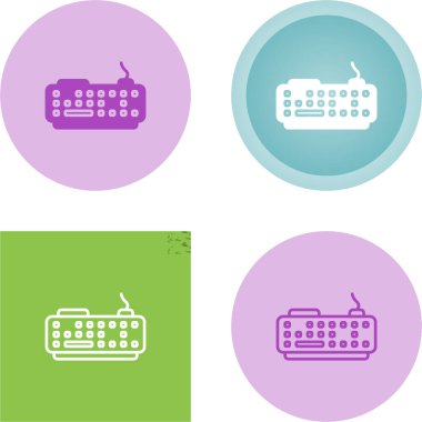 Klavye web simgeleri vektör illüstrasyonu