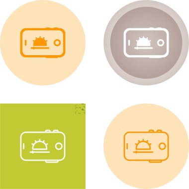 Beyaz arkaplanda izole edilmiş tablet ayarları, vektör illüstrasyonu