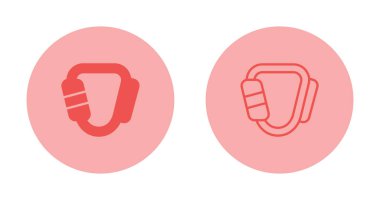 Minimalist karabinalar simge paketi, keskin çizgiler