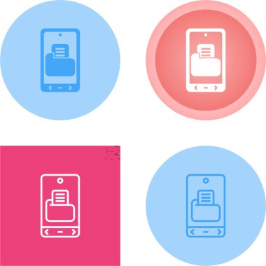 Akıllı telefon web simgesi vektör illüstrasyonundaki dosya