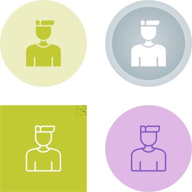 Erkek avatar simgeleri seti, vektör illüstrasyonu