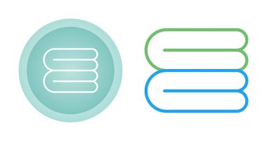 Beyaz Arkaplanda Katlanmış Banyo Havluları veya Peçete Vektör Simgesi Yığını 