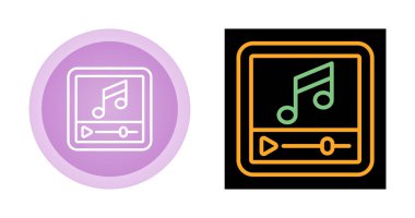 Müzik Oynatıcı Web simgesi vektör illüstrasyonu