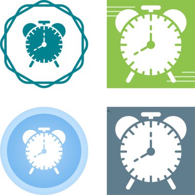 Alarm saat simgeleri ayarlandı, vektör çizimi 