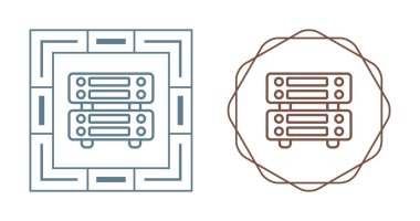 data sunucusu web simgesi vektör illüstrasyonu