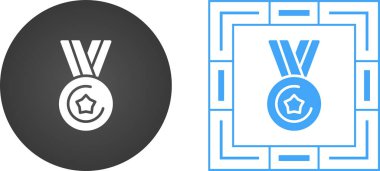 Madalya simgeleri, basit vektör tasarımı 