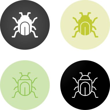 Böcek simgeleri ayarlandı, vektör illüstrasyonu