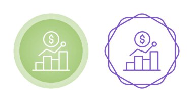 Çizgi çizelgesi büyüme simgeleri, vektör illüstrasyonu