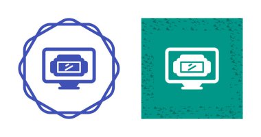 Beyaz arkaplanda bilgisayar izleme simgeleri, vektör illüstrasyonu