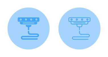 Modern görünümde vektör simgesi ayarlandı, 3B yazıcı