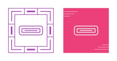 Beyaz arkaplanda modern USB Tip-C port simgesi 