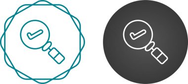 Büyütme cam kontrol işareti ağ vektör illüstrasyonuName