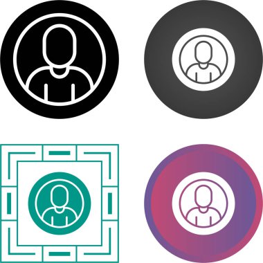 kullanıcı simgeleri ayarlandı, vektör illüstrasyonu 