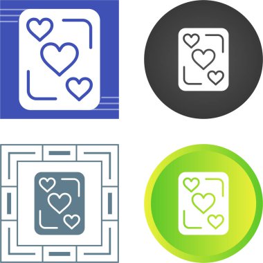 iskambil simgeleriyle. düz resimleme biçimi