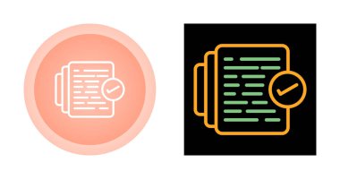 belge simgeleri ayarlandı, vektör illüstrasyonu basit tasarım